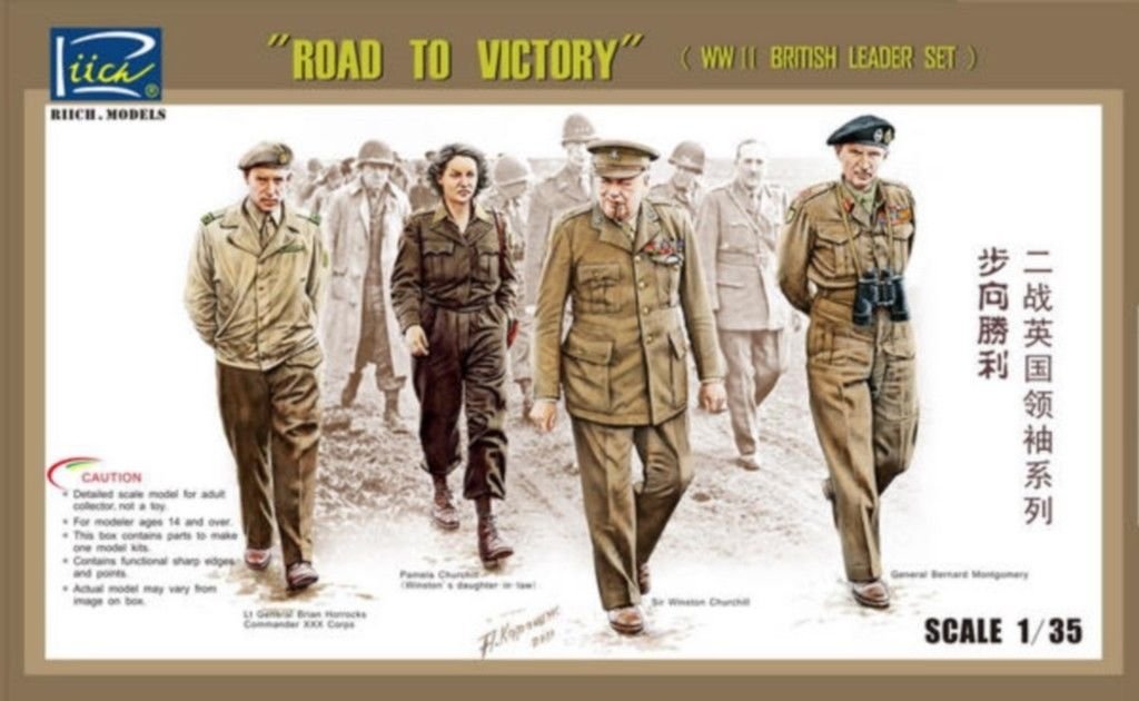 Riich Models RV35023 - Coffret de figurines de chefs britanniques de la Seconde Guerre mondiale « En route vers la victoire » à l'échelle 1/35