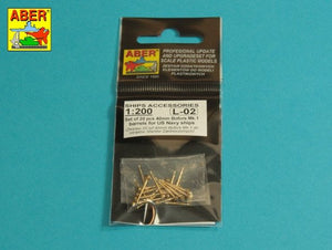 Aber 200L-02 Lot de 20 canons Bofors Mk.1 de 40 mm pour navires américains, échelle 1/200