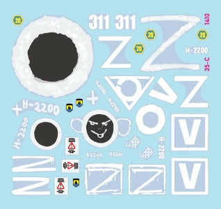 Star Decals 35-C1410 Guerre en Ukraine n° 18. Artillerie de roquettes russe TOS-1A en 2022-2023, échelle 1/35 – immagine 2