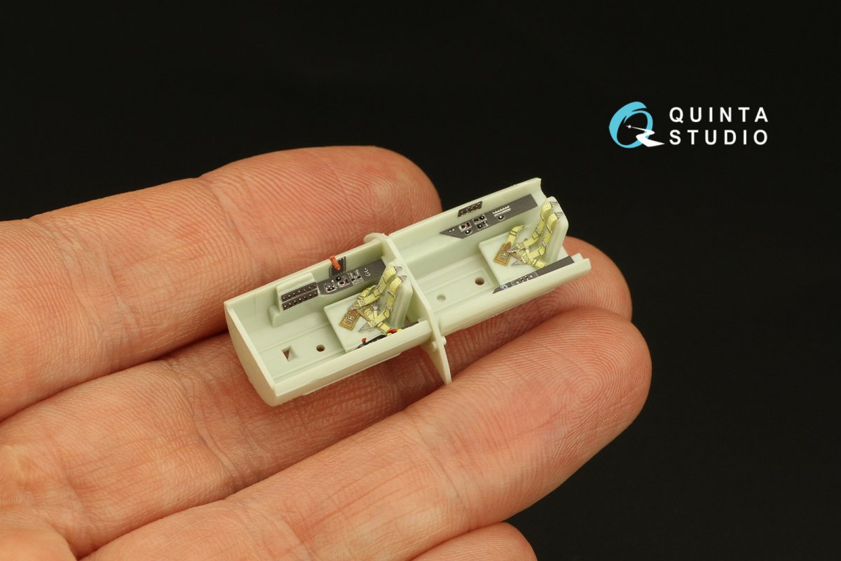 Intérieur imprimé en 3D et coloré sur papier décalcomanie (Revell) pour Me-262B-1a/U1 (Quinta Studio QD72050) à l&amp;#39;échelle 1/72 – Bild 6