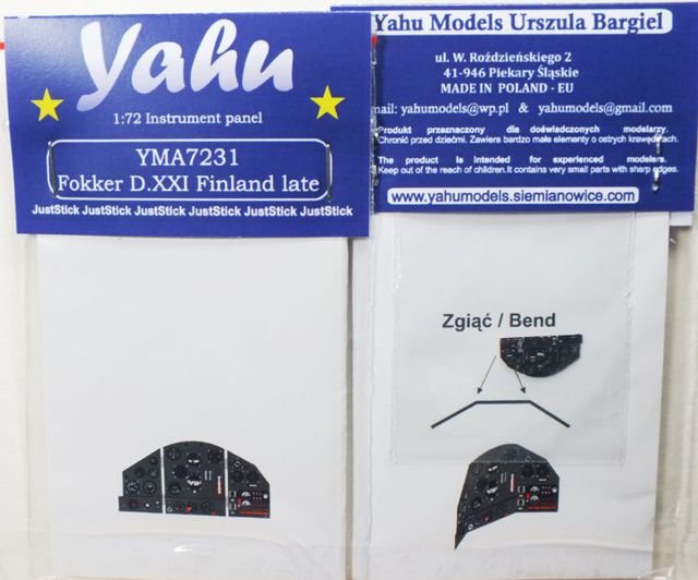 Yahu YMA7231 Fokker DXXI Finland tardif (MPM / Special Hobby) 1/72