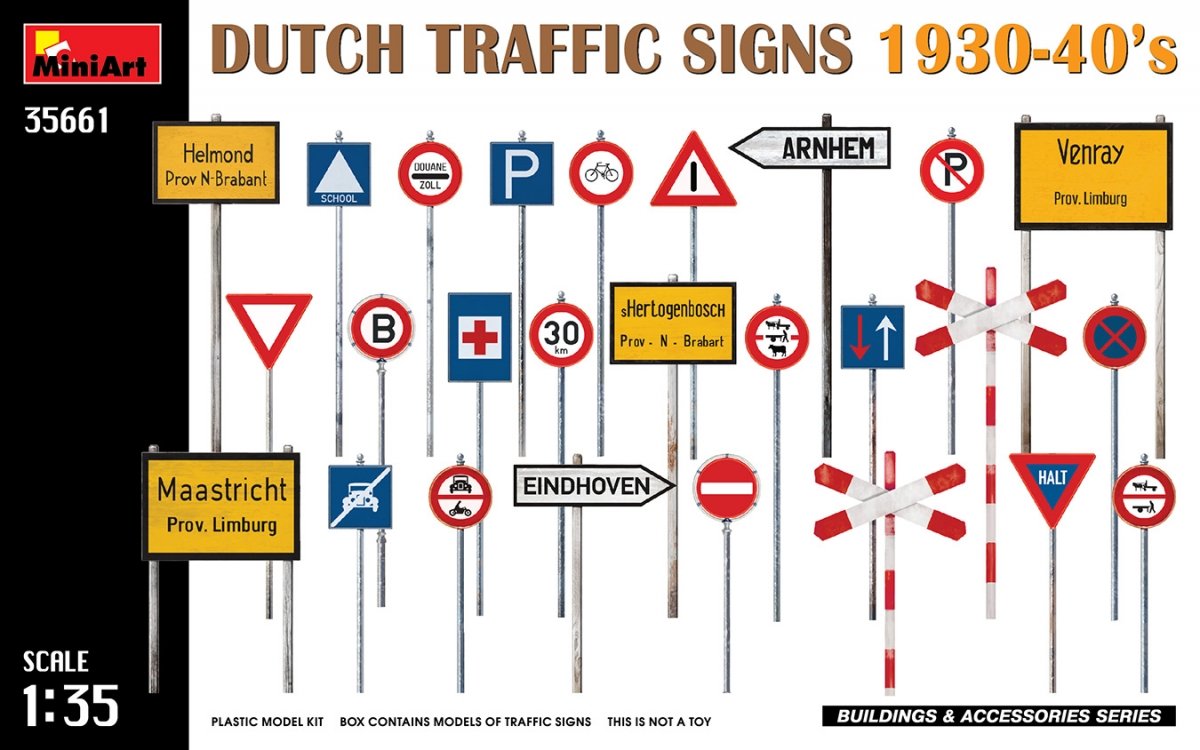 MiniArt 35661 DUTCH TRAFFIC SIGNS 1930-40's 1/35