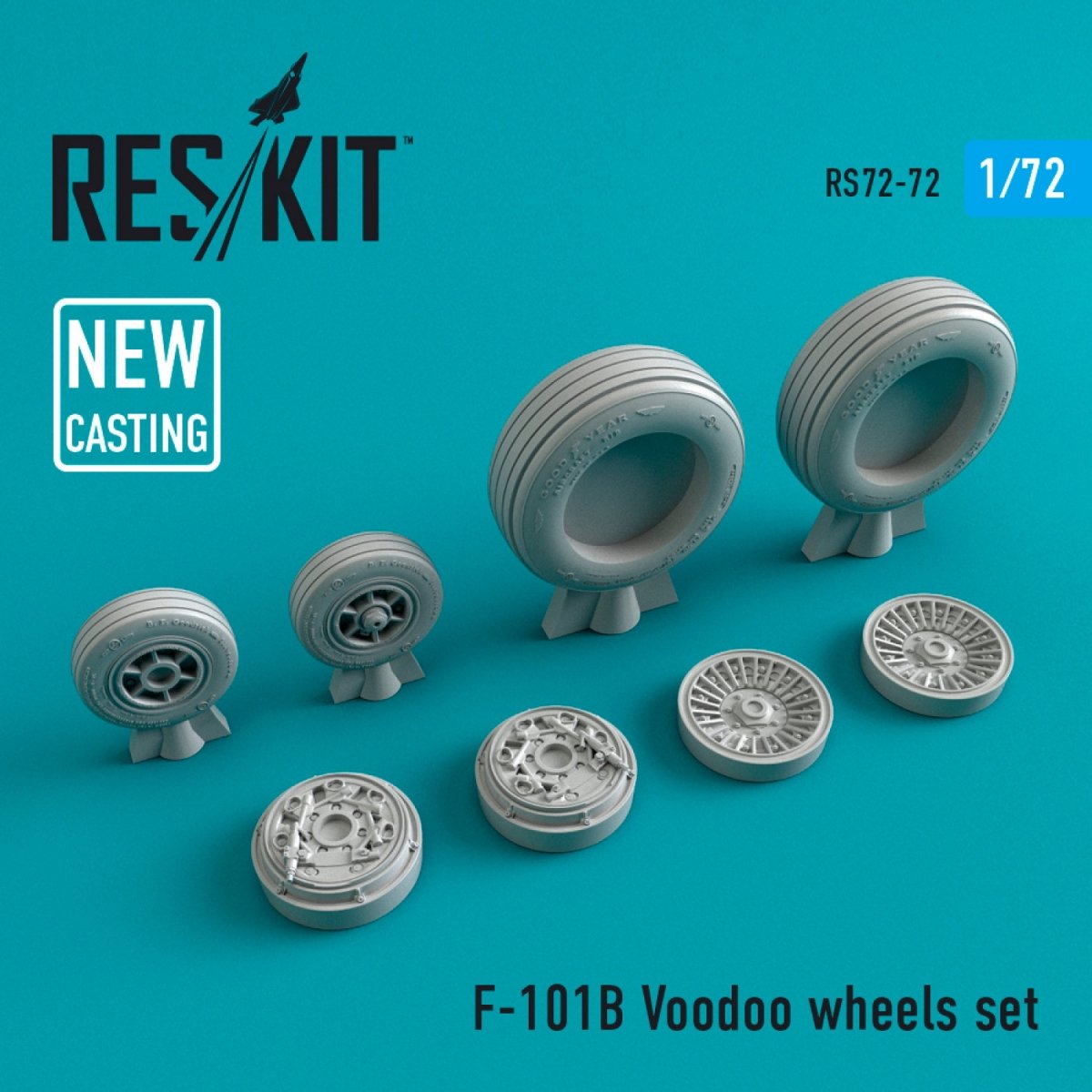 RESKIT RS72-0072 F-101B « VOODOO » JEU DE ROUES 1/72