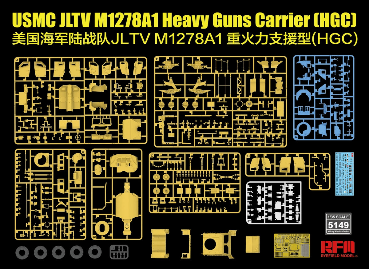 Rye Field Model 5149 USMC JLTV M1278A1 Heavy Guns Carrier (HGC) 1/35