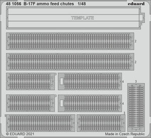 Goulottes d&amp;#39;alimentation en munitions Eduard 481056 pour B-17F, maquettes HK au 1/48
