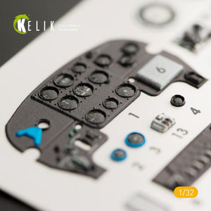 Décalcomanies 3D intérieures KELIK K32004 YAK-9T pour kit ICM 1/32 – image 3