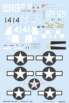 Eduard D48055 F6F-3 partie 1 1/48 pour EDUARD
