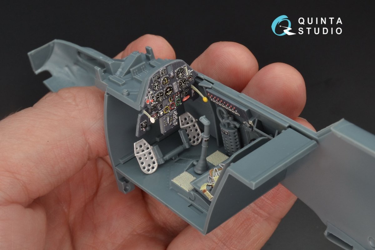 Intérieur imprimé en 3D et coloré sur papier décalcomanie Quinta Studio QD32049 Bf 109E-4 (pour kit Eduard) 1/32 – image 7