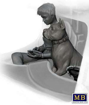 Master Box 24045 Joni (Lookout) Johnson et son chien Maxx 1/24 – image 2