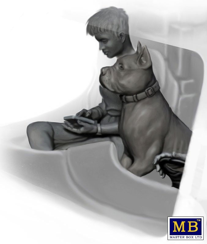 Master Box 24045 Joni (Lookout) Johnson et son chien Maxx 1/24 – image 2