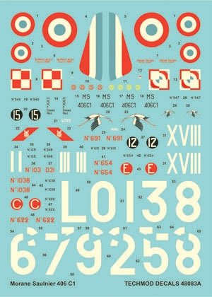 Techmod 48083 - Morane-Saulnier MS.406C1 1/48