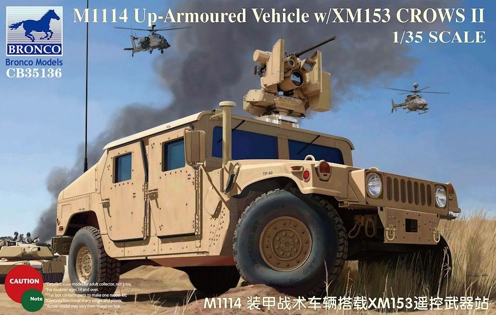 Bronco CB35136 M1114 Véhicule blindé amélioré avec XM153 CROWS II (1/35)