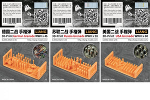 Liang 0420 Grenade allemande imprimée en 3D Seconde Guerre mondiale x 46 1/35 – image 6