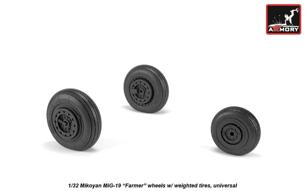 Armory Models AW32012 Mikoyan MiG-19 Farmer roues avec pneus lestés 1/32 – immagine 2