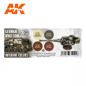 AK Interactive AK11688 3G COULEURS INTÉRIEURES DE CHARS ALLEMANDS DE LA SECONDE GUERRE MONDIALE 4x17 ml – image 2
