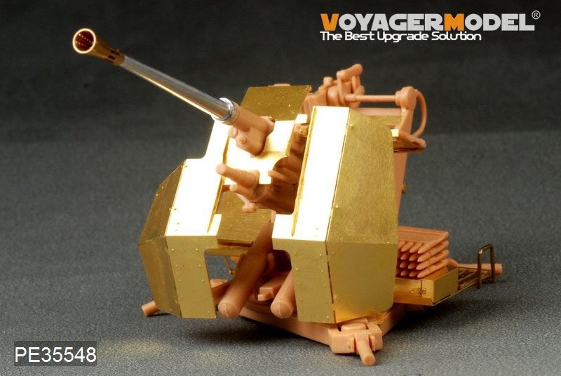 Maquette Voyager PE35548 Canon antiaérien allemand FlaK37 de 37 mm (version B, canon inclus) pour Hobby Boss au 1/35  – image 3