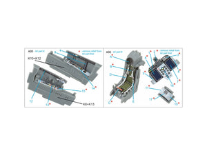 Intérieur imprimé en 3D et coloré sur papier décalcomanie Quinta Studio QD72161 MiG-29SMT (GWH) 1/72 – image 2