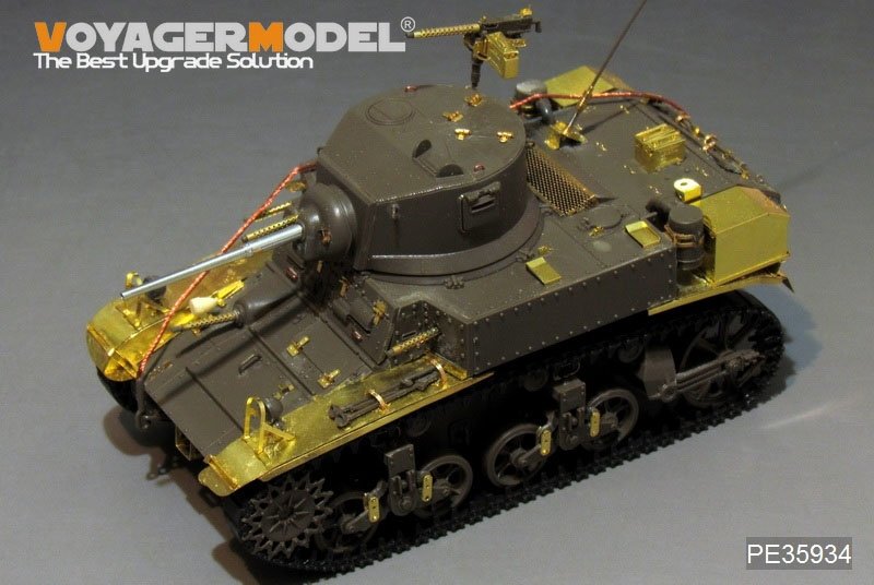 Maquette Voyager PE35934, char léger américain M3 Stuart de la Seconde Guerre mondiale (modèle de base) pour Tamiya 35360 au 1/35 – image 2