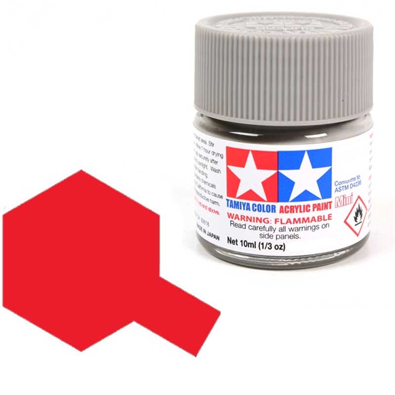 Peinture acrylique Tamiya XF7 Rouge mat (81707) 10 ml
