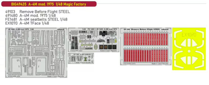 Eduard BIG49435 A-4M Mod. 1975 detail set for Magic Factory 1/48