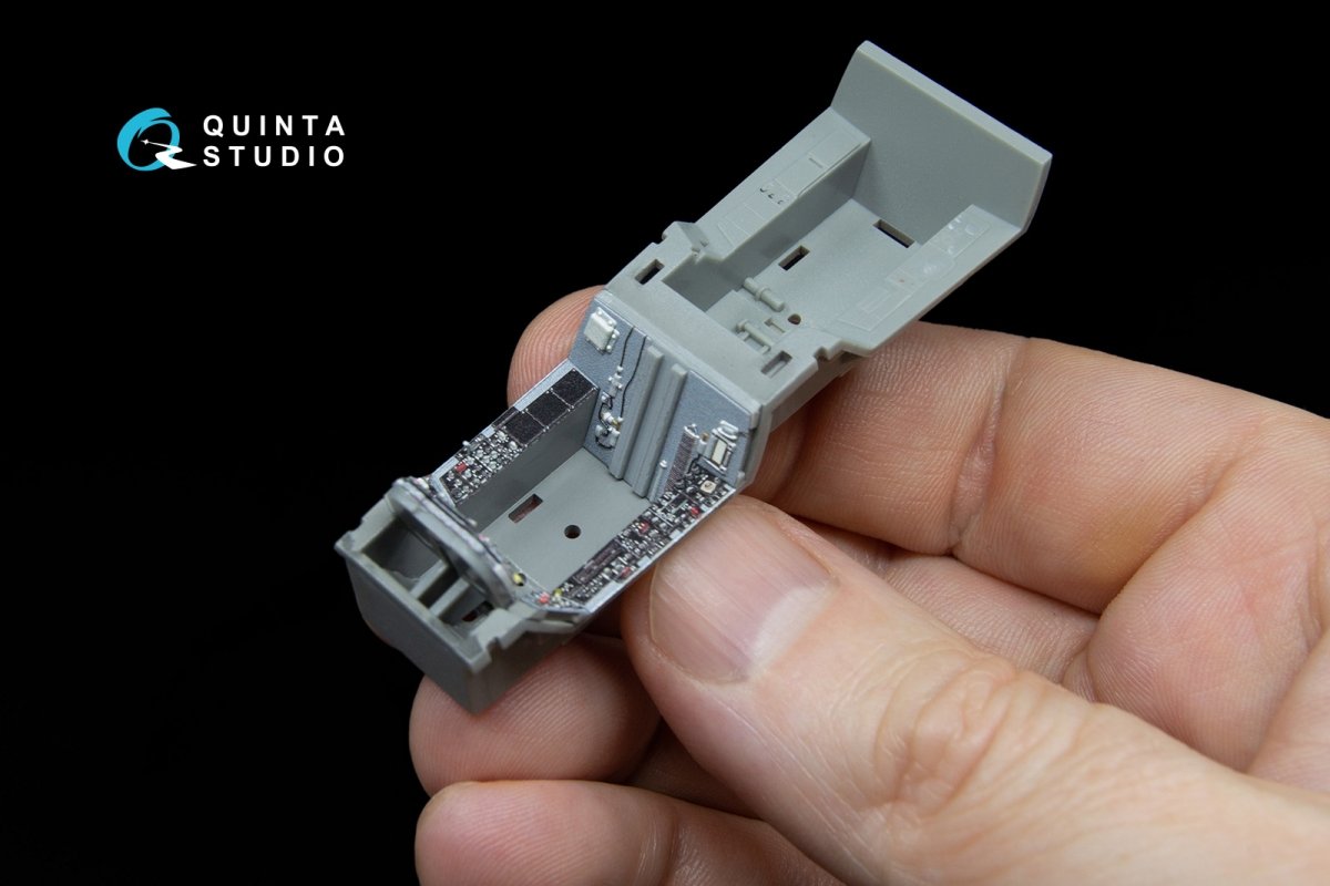 Intérieur imprimé en 3D et coloré sur papier décalcomanie Quinta Studio QD48042 F/A-18A (pour Kinetic) 1/48 – imagen 6
