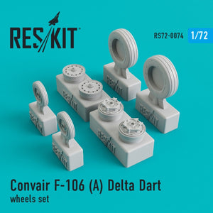 RESKIT RS72-0074 F-106A « DELTA DART » JEU DE ROUES 1/72
