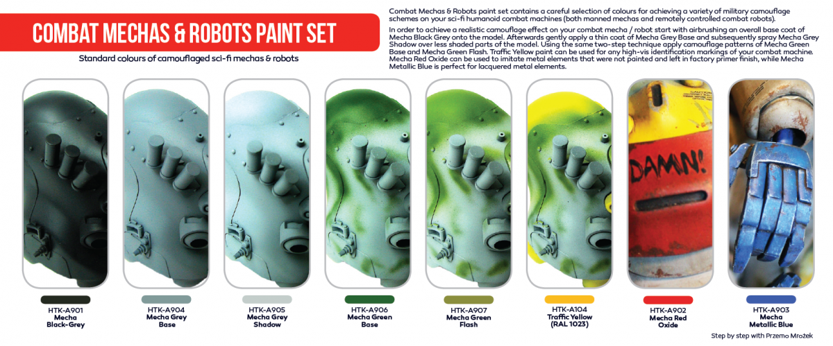 Kit de peinture Hataka HTK-AS41 pour méchas et robots de combat – image 2