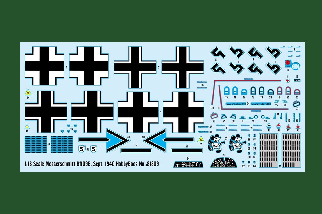 Hobby Boss 81809 Messerschmitt Bf109E Septembre 1940 1/18 – immagine 2