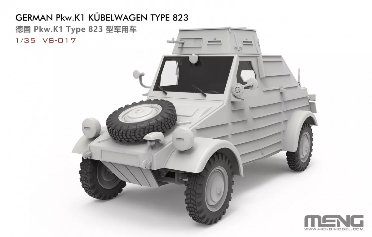 Meng Modèle Meng VS-017 Allemand Pkw. K1 Kubelwagen Type-823 1/35 – imagen 2