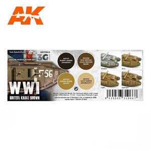AK Interactive AK11644 Coffret de modulation de couleurs britanniques de la Première Guerre mondiale 4 x 17 ml – image 2