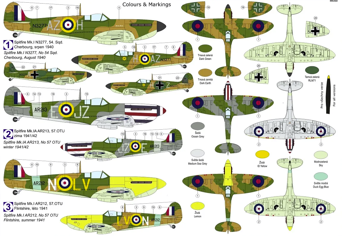 Kovozavody Prostejov KPM0276 Spitfire Mk.Ia &amp;quot;Marquages ​​spéciaux&amp;quot; 1/72 – Bild 2
