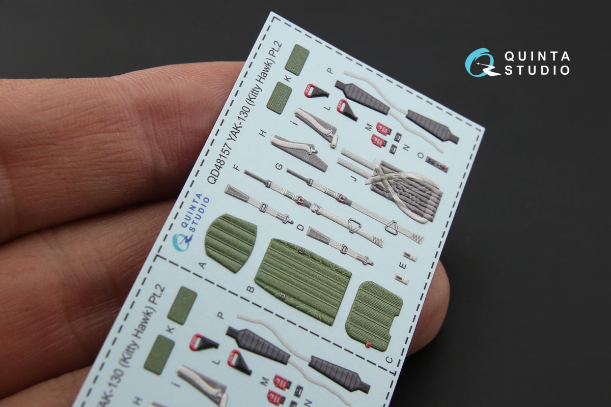 Intérieur coloré imprimé en 3D sur papier décalcomanie pour le Yak-130 de Quinta Studio QD48157 (pour kit KittyHawk) à l&amp;#39;échelle 1/48 – Bild 6