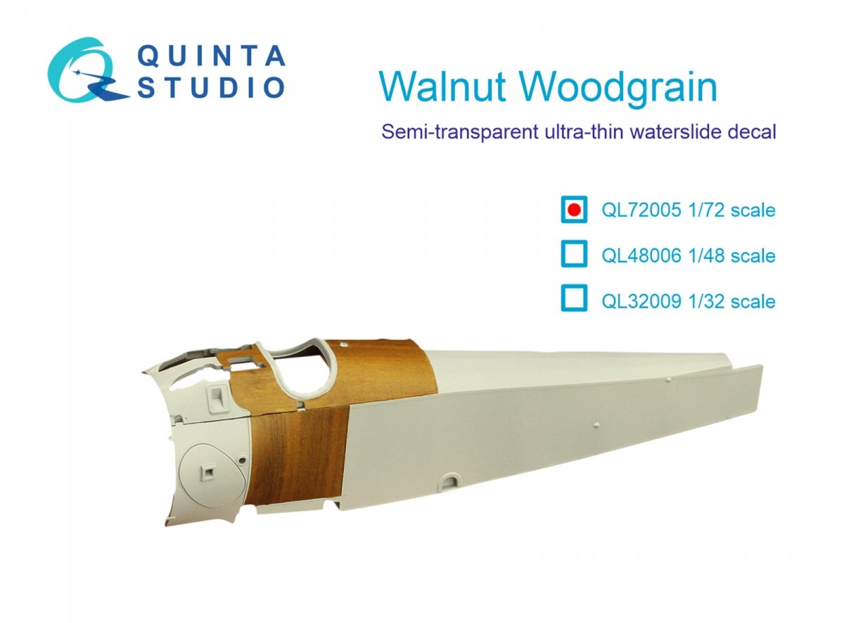 Quinta Studio QL72005 Bois de noyer (tous les kits) 1/72
