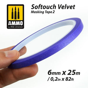 AMMO de Mig Jimenez 8241 SOFTOUCH VELVET MASKING TAPE 2 (6mm X 25M) – image 2