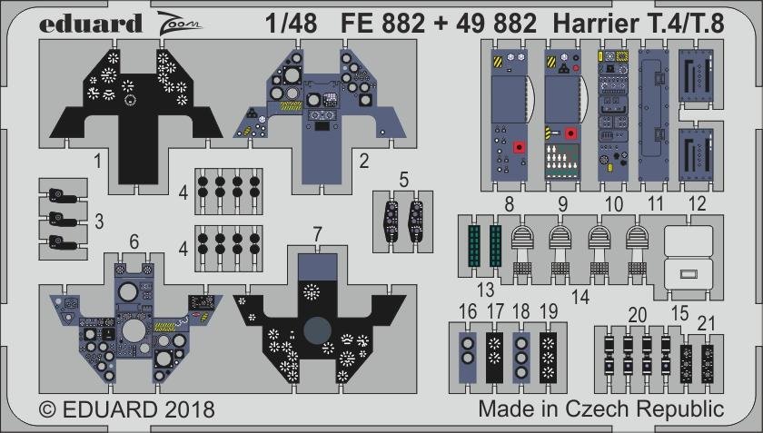 Maquette Eduard 49882 Harrier T.4/T.8 KINETIC au 1/48