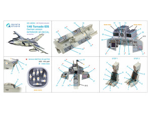 Quinta Studio QD+48054 Tornado IDS German 3D-Printed &amp;amp; coloured Interior on decal paper (Revell) (with 3D-printed resin parts) 1/48 – zdjęcie 2