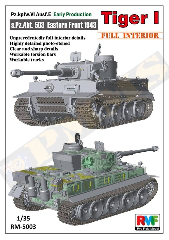Maquette Rye Field 5003 Pz.kpfw.VI Ausf. E Tiger I Première production (intérieur complet) – immagine 3