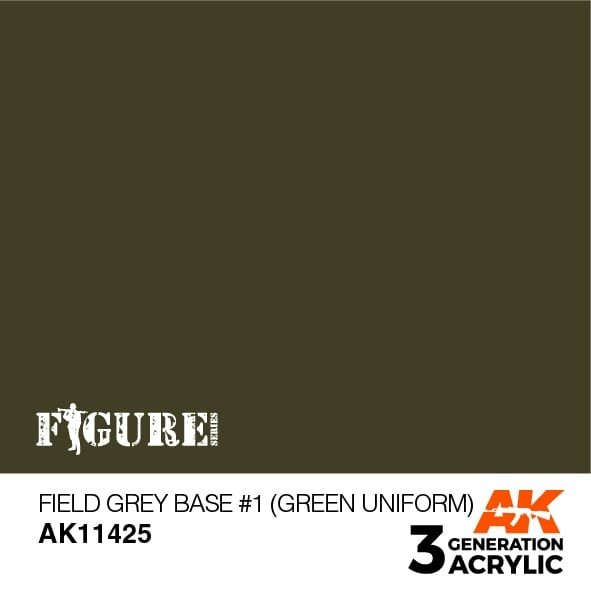 AK Interactive AK11425 Base Gris Field n° 1 (Uniforme vert) 17 ml