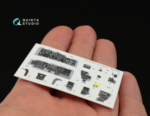 Intérieur imprimé en 3D et coloré sur papier décalcomanie Quinta Studio QD32003 F-16C (pour maquette Tamiya) 1/32  – image 4