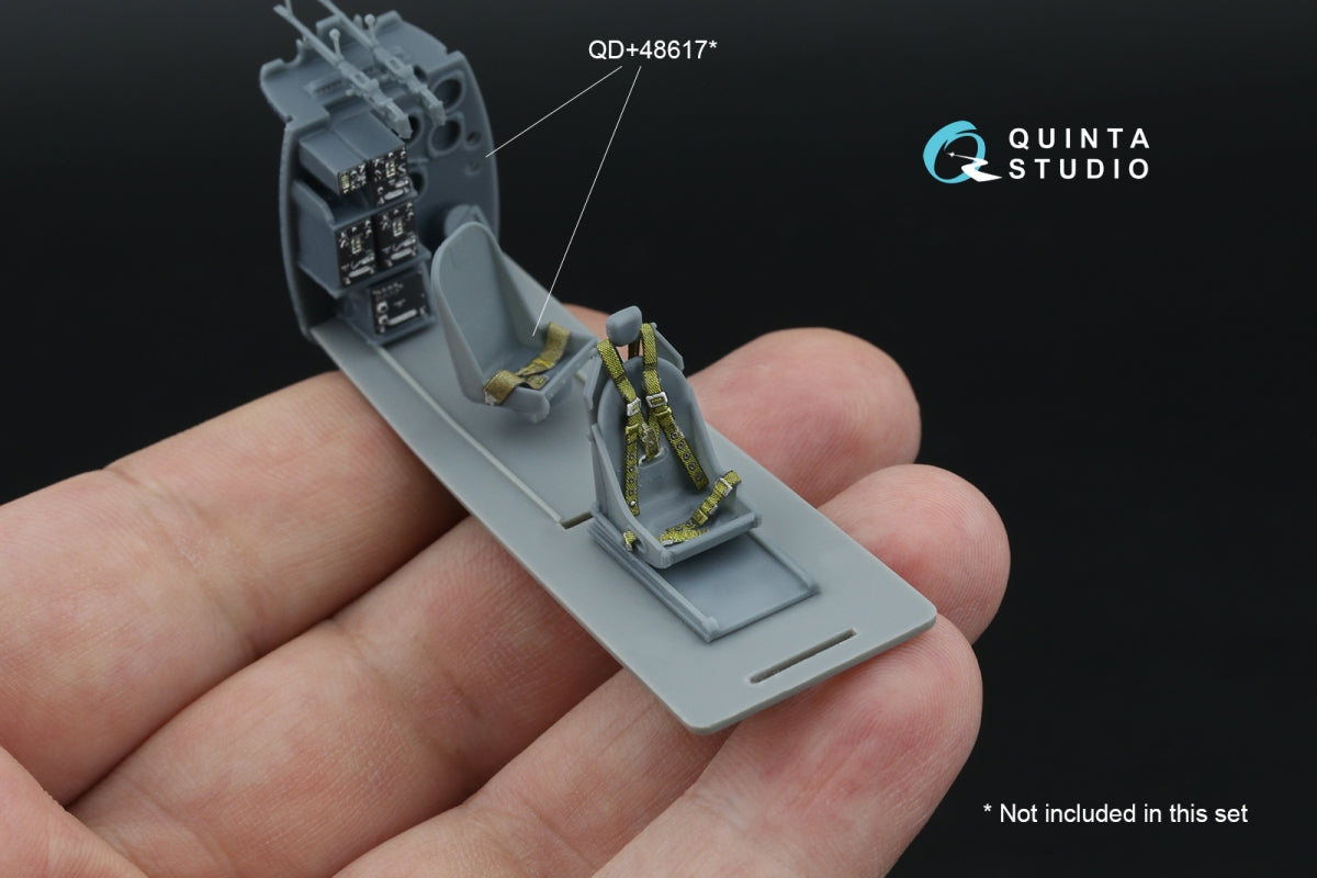 Quinta Studio QD+48618 Fairey Barracuda Observer Station 3D-Printed &amp; coloured Interior on decal paper (Trumpeter) (with 3D-printed resin parts) 1/48
