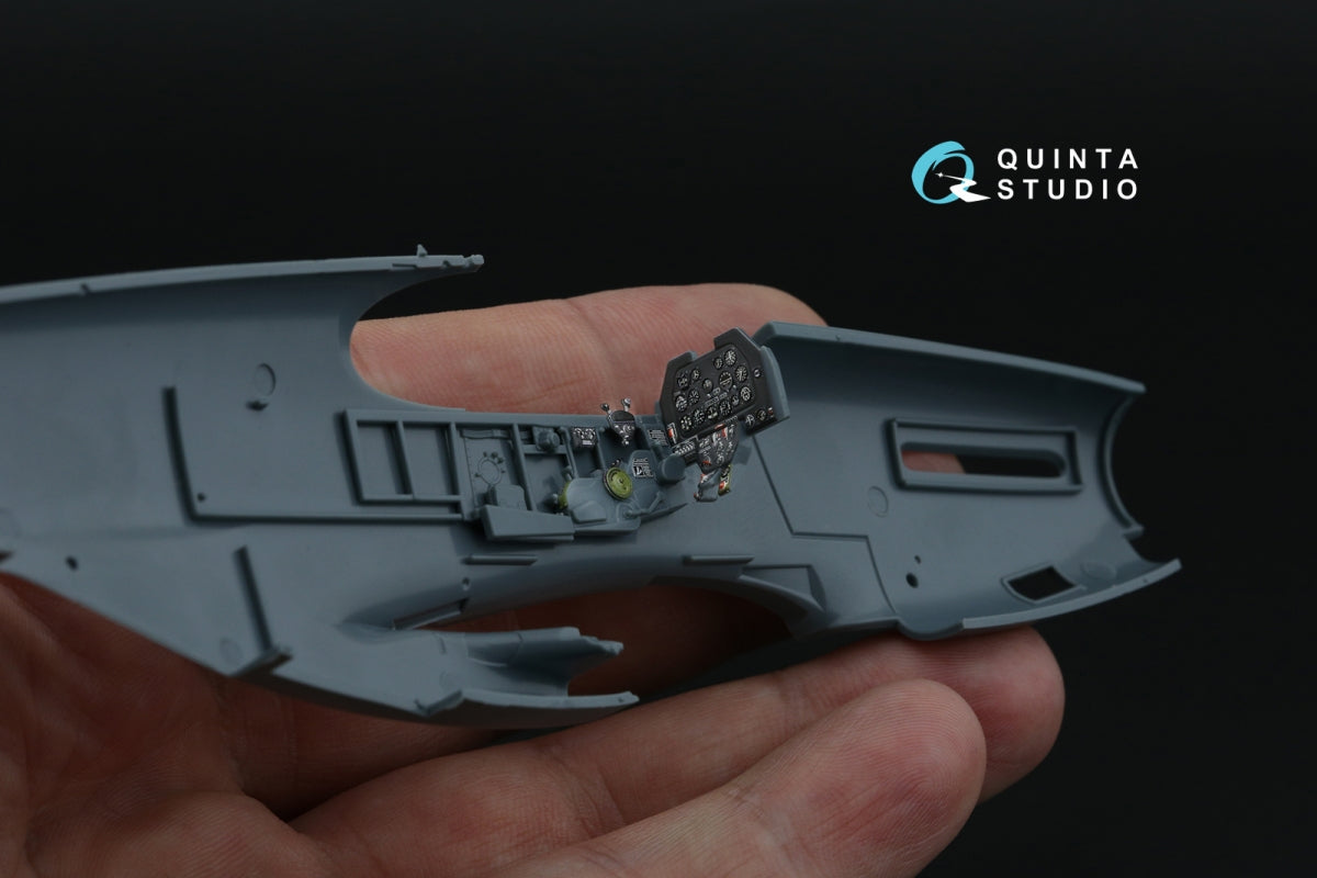 Intérieur imprimé en 3D et coloré sur papier décalcomanie Quinta Studio QD48533 P-51B/C Mustang Early (Eduard) 1/48 – immagine 3