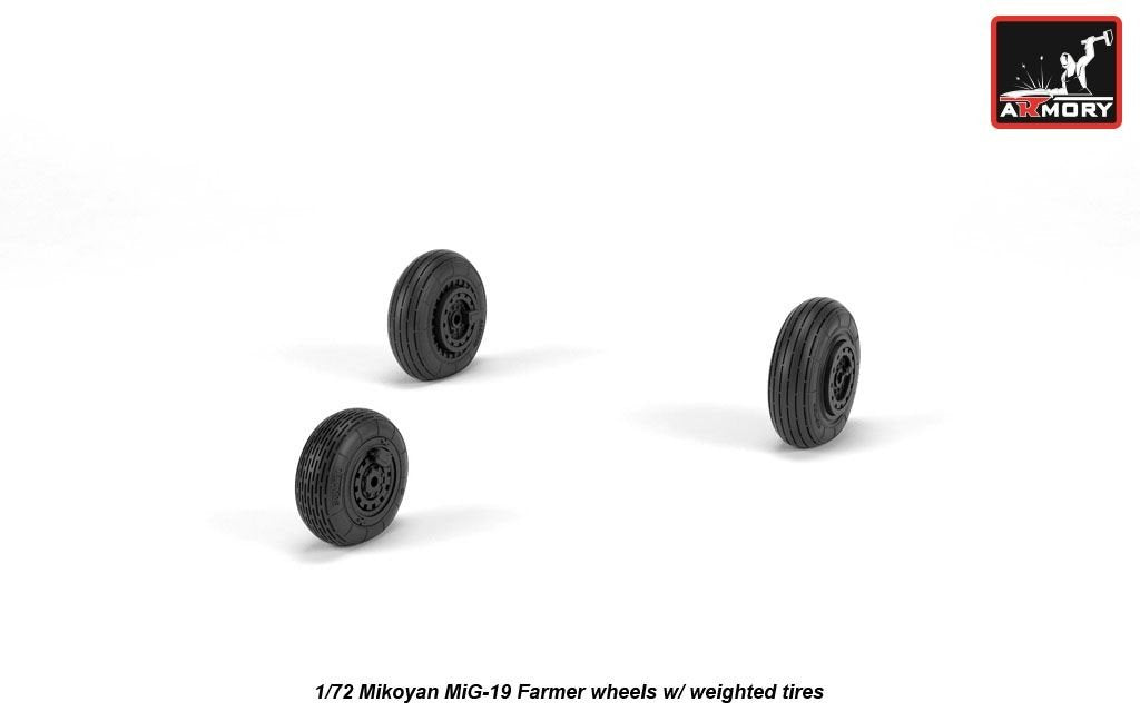 Armory Models AW72051 Mikoyan MiG-19 Farmer roues avec pneus lestés 1/72 – image 2