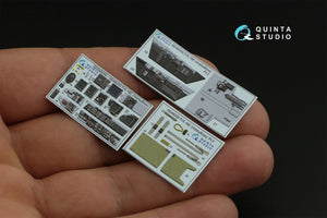 Intérieur imprimé en 3D et coloré sur papier décalcomanie Quinta Studio QD48259 F/A-18E (HobbyBoss) 1/48  – Bild 3