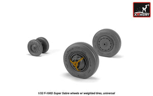 Roues Armory Models AW32303 F-100D Super Saber avec pneus lestés 1/32 – immagine 2