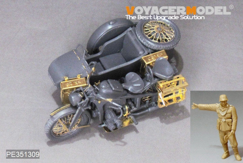 Kit de mise à niveau Voyager Model PE351309 pour moto allemande Zundapp KS600 de la Seconde Guerre mondiale, compatible avec la maquette TAMIYA 35384 au 1/35 – image 3