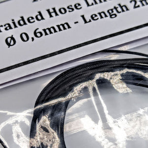 Tuyau tressé Yamamoto Model Parts YMPTUN75 Noir 0,6 mm 2 m 1/24 – immagine 2