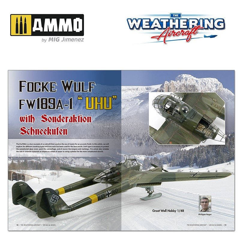 AMMO de Mig Jimenez 5217 The Weathering Aircraft Numéro 17. DÉCALCOMANIES ET MASQUES (Anglais) – Bild 2