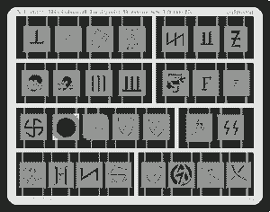 Insignes de division Eduard XT032 Waffen SS 1940-45 1/35
