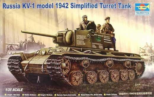 Trumpeter 00358 Char russe KV-1 modèle 1942 à tourelle simplifiée (1/35)