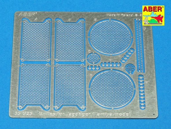 Aber 35G25 Grilles pour canon automoteur allemand Sd.Kfz.186 Jagdtiger (1/35)